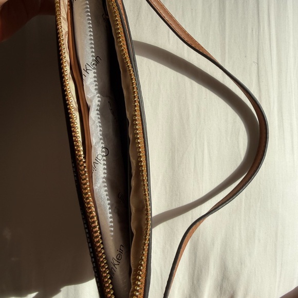 Calvin Klein Taupe and Cognac Bag - Picture 5 of 8